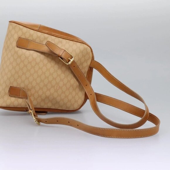 CELINE Macadam Canvas Backpack PVC Leather Beige Auth BD1038 - Picture 8 of 16